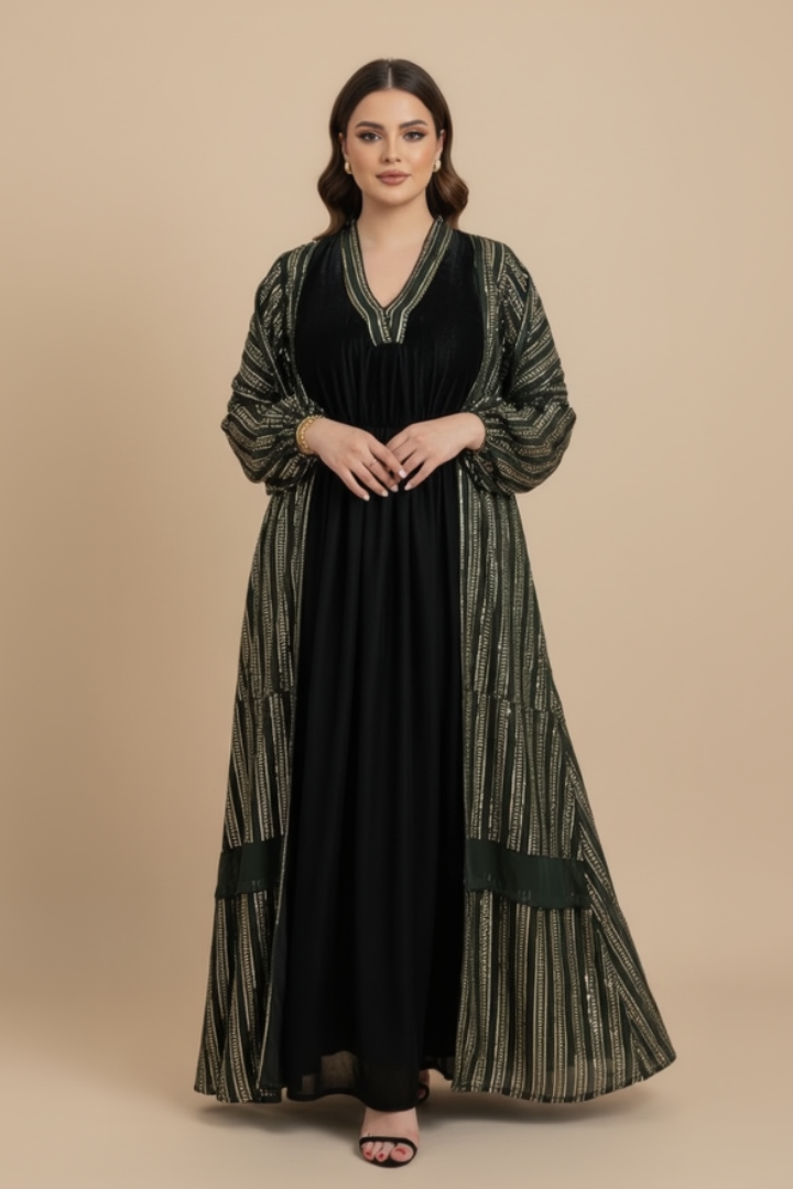 A51 - دراعة أخضر قطعتين 