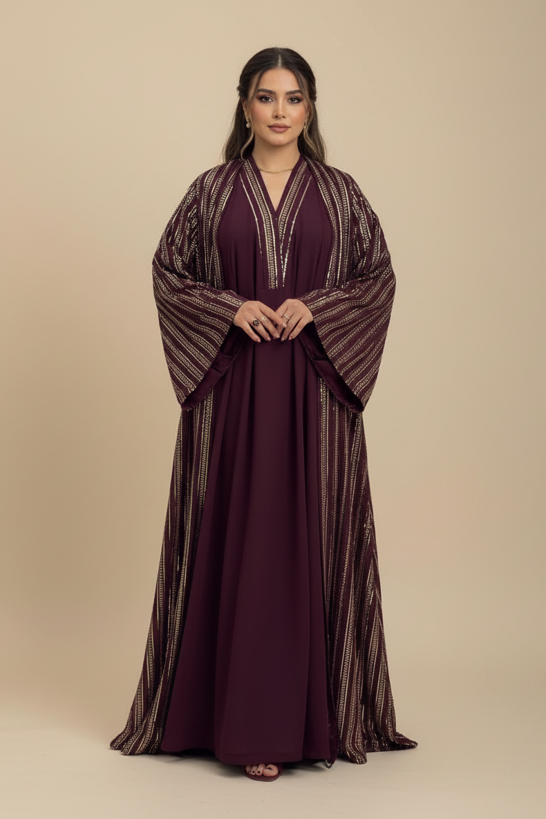 A54 – طقم ‏ ‏عنابي  قطعتين 