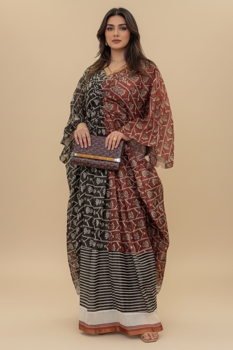 A69 – دراعة مطبعة بلونين – قطعة واحدة