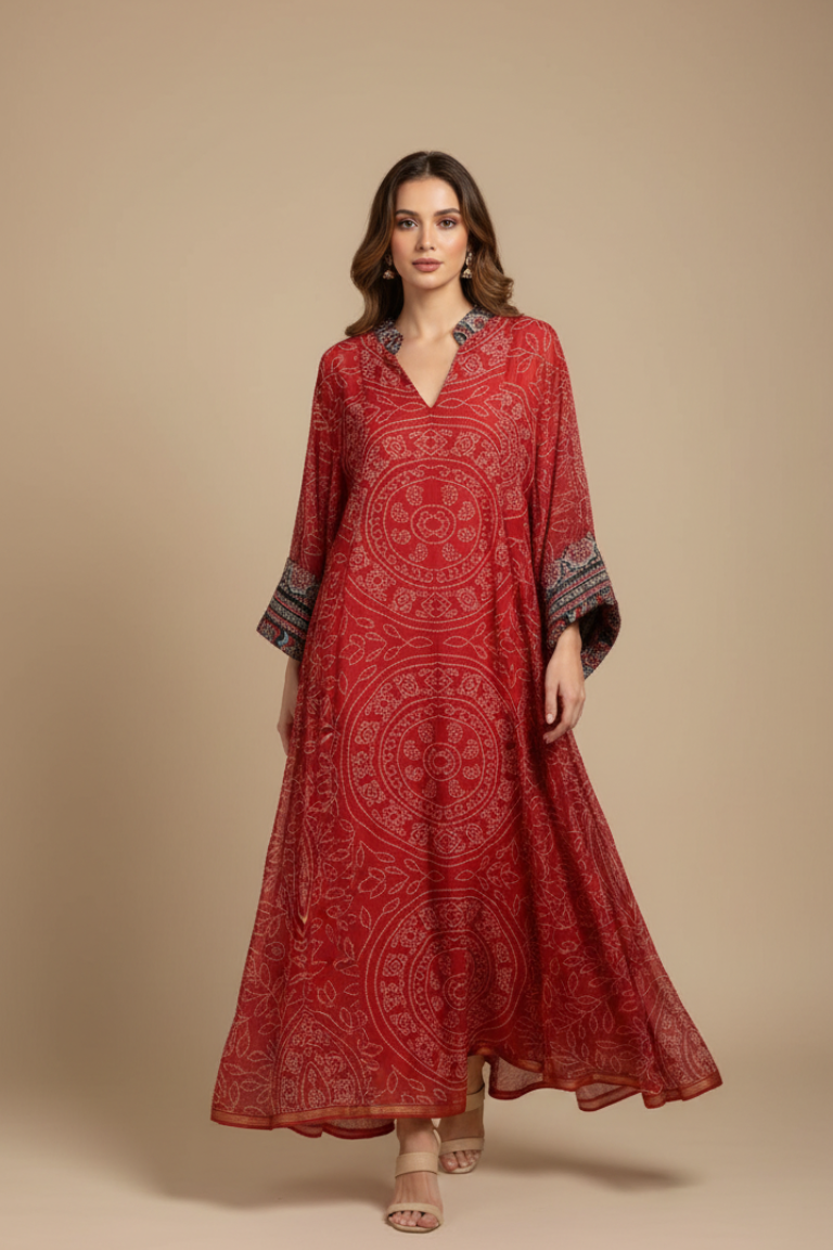 A74 – دراعة ماندالا الواسعة – قطعة واحدة (6 ألوان)