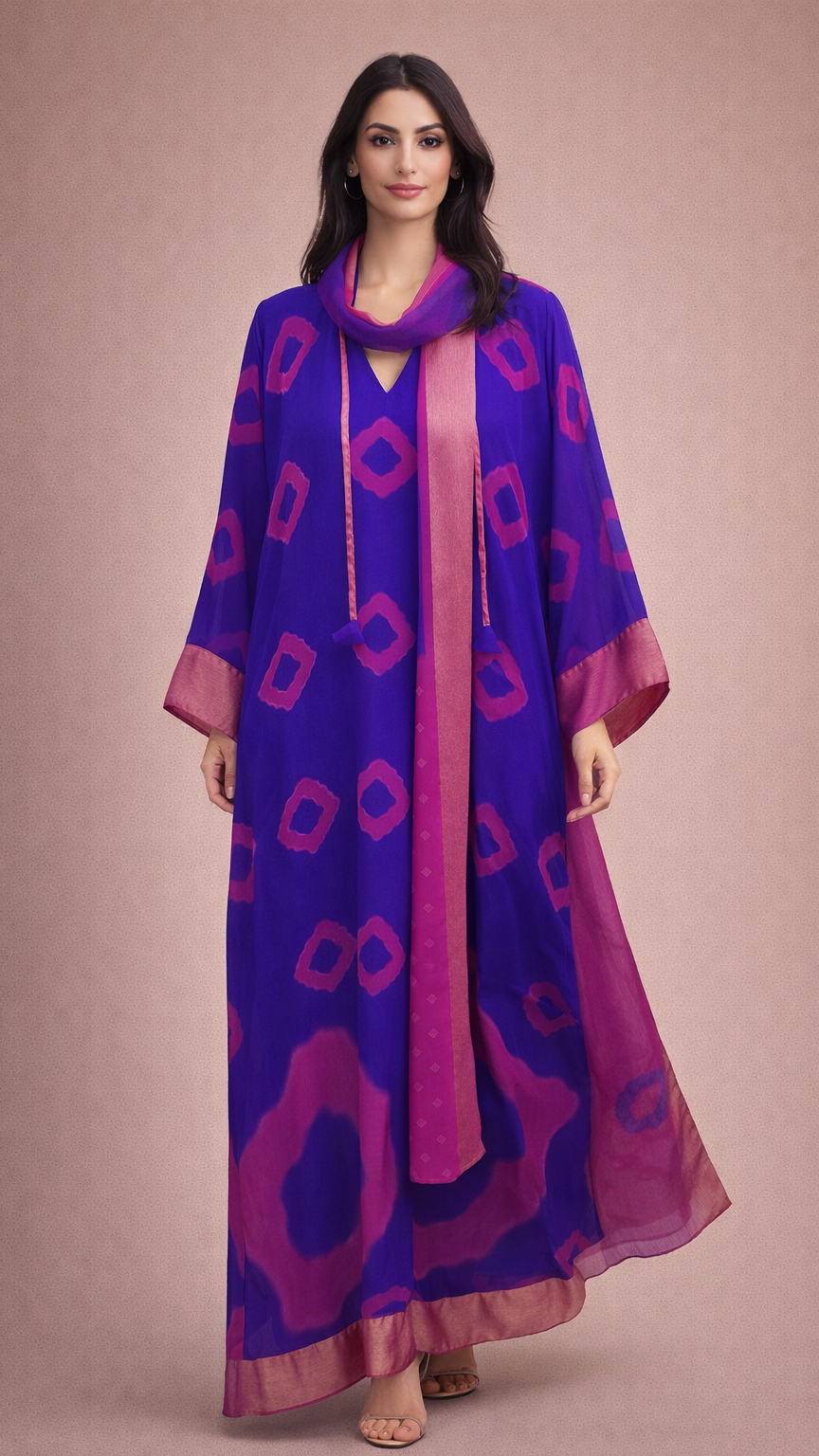 A101- دراعة ليال حرير (4 ألوان)