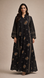 A110 – دراعة نوار هيريتدج فلو (لون واحد)