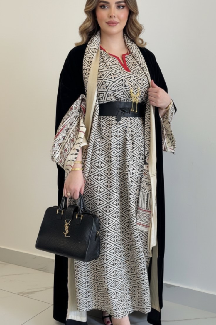 A38 - طقم  بشت  أسود وأبيض من 3 قطع