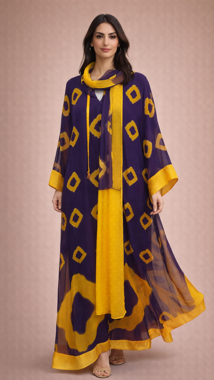 A101- دراعة ليال حرير (4 ألوان)