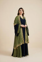 A98 –طقم دراعة أنيق من ٣ قطع مع شال متناسق