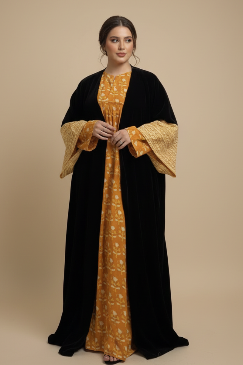 A35- طقم ‏بشت أسود وبرتقالي من 3 قطع