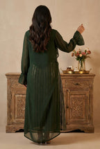 C94– طقم شيفون أنيق مع تنورة بنقشة مميزة – 4 ألوان