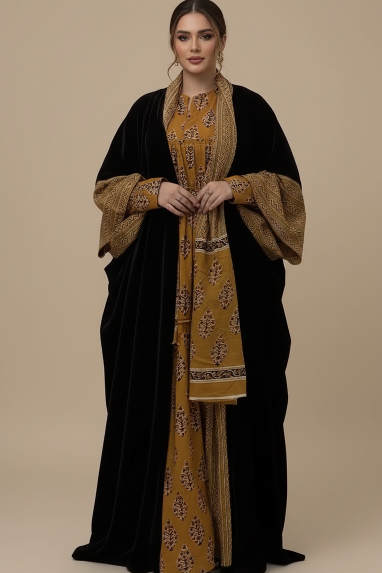 A34 - طقم ‏بشت من 3 قطع باللون العنابي الداكن والبرتقالي