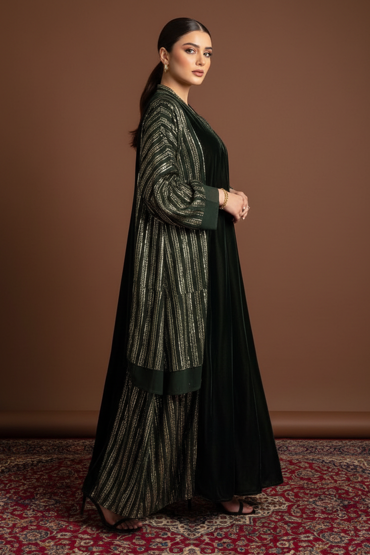 A51 - دراعة أخضر قطعتين 