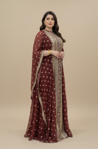 A96 – دراعة بشت مطرزة فاخرة – ٣ ألوان