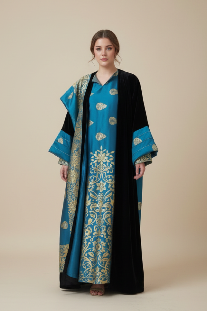 A46-طقم تيال 3 قطع | بشت + دراعة + شال