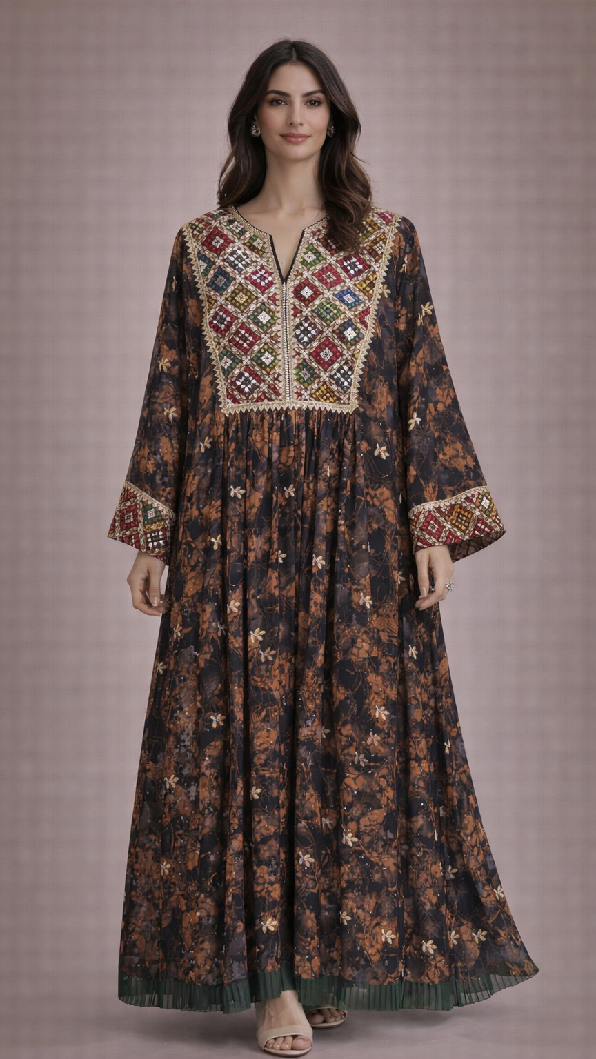 A109 – دراعة هيريتدج موزاييك (4 ألوان)