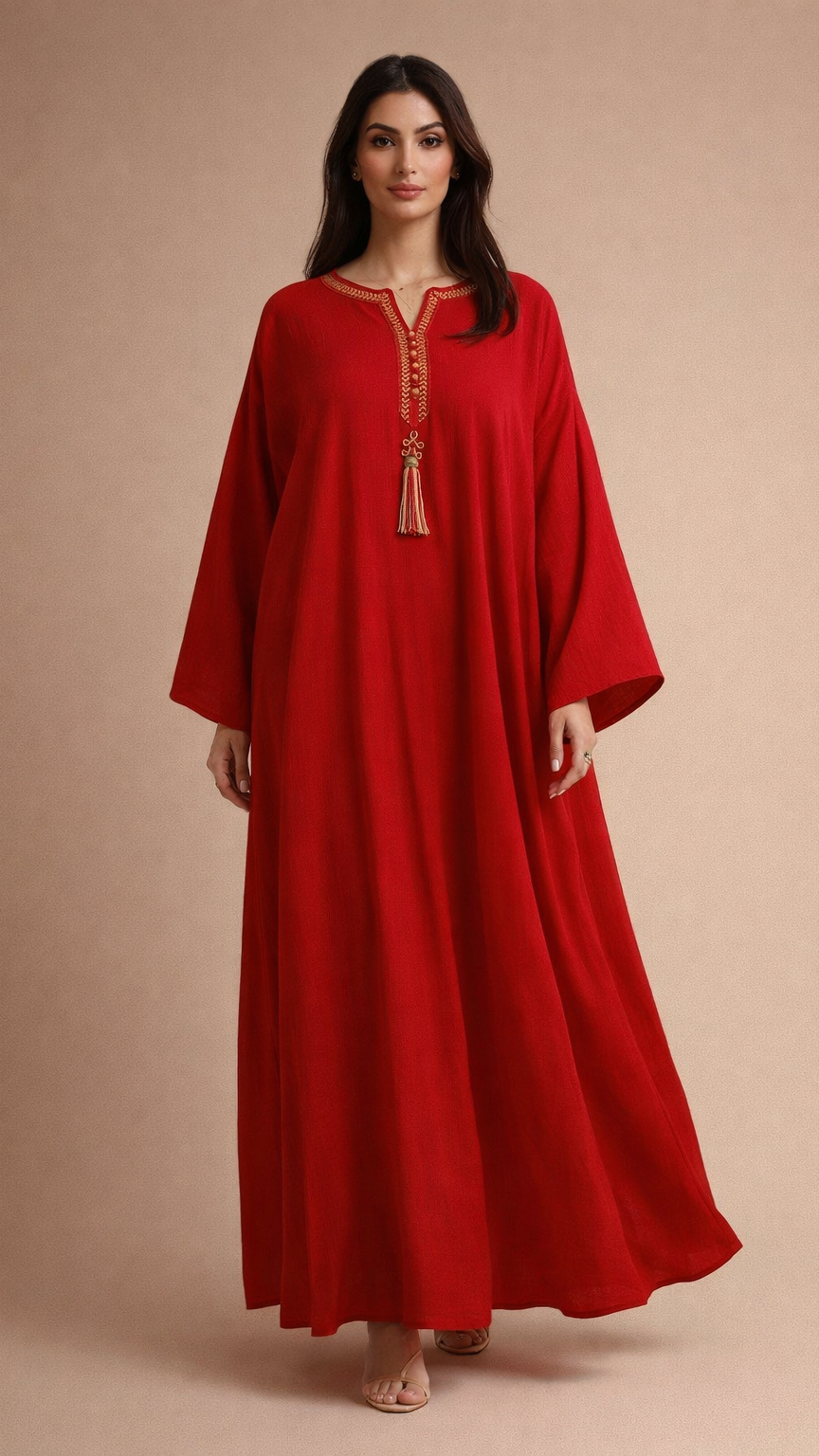 A104 – دراعة أناقة القرمزي (لون واحد)