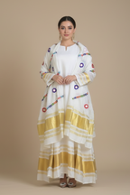 A72 – دراعة حرير كلاسيكية مع شال متناسق – طقم قطعتين (6 ألوان)