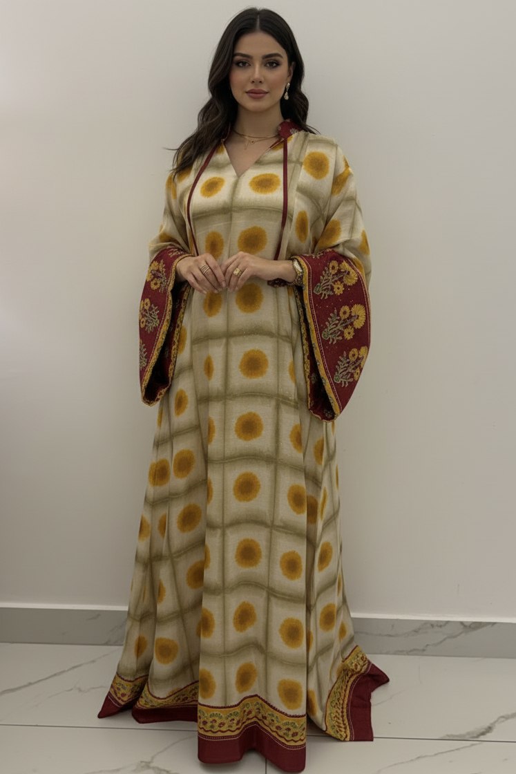 A65 –دراعة مطبعة بنقوش هندسية