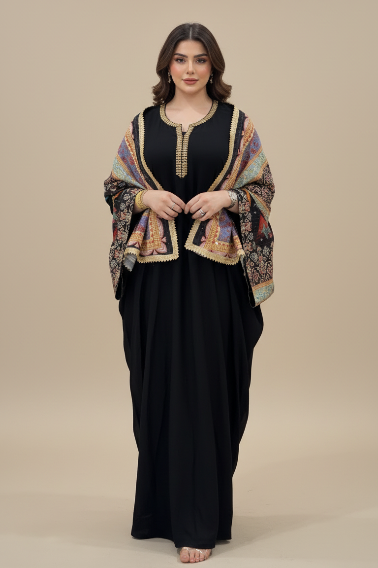 A86 –طقم دراعة ليالي – قطعتين (متوفر بـ 3 ألوان)